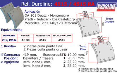 Cinta freno montenegro - 4515