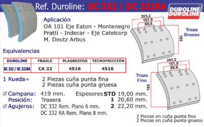 Cinta de freno DC 332