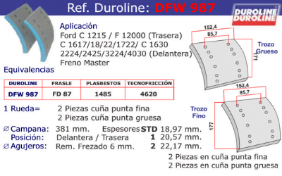Cinta de freno - DFW 987
