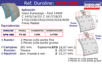 Cinta de freno DFW 988