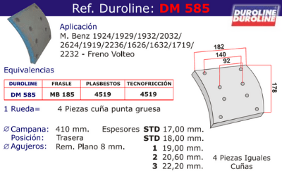 Cinta de Freno DM 585