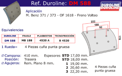 Cinta de freno DM 588